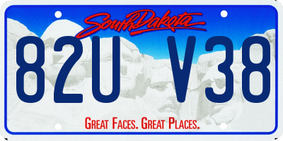 SD license plate 82UV38