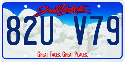 SD license plate 82UV79
