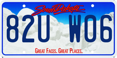 SD license plate 82UW06