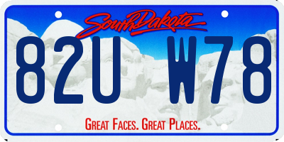 SD license plate 82UW78
