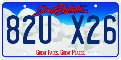 SD license plate 82UX26