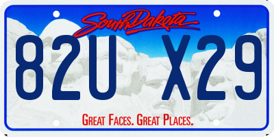 SD license plate 82UX29