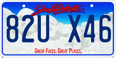 SD license plate 82UX46