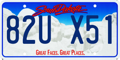 SD license plate 82UX51