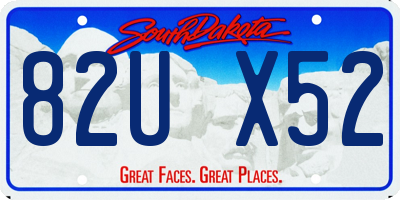 SD license plate 82UX52