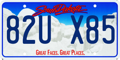 SD license plate 82UX85