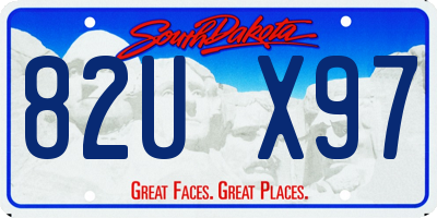 SD license plate 82UX97