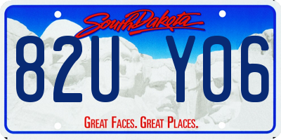 SD license plate 82UY06