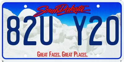 SD license plate 82UY20