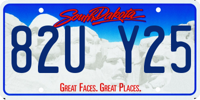 SD license plate 82UY25