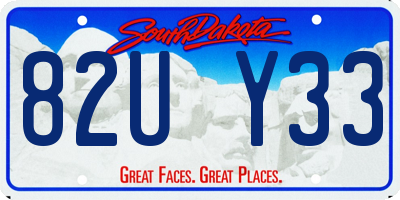 SD license plate 82UY33