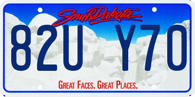 SD license plate 82UY70