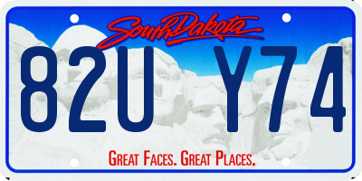 SD license plate 82UY74