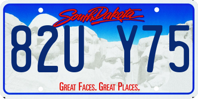 SD license plate 82UY75