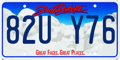 SD license plate 82UY76
