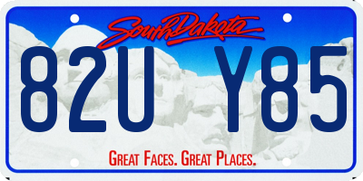 SD license plate 82UY85