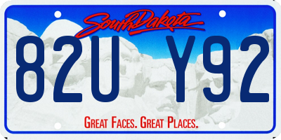SD license plate 82UY92