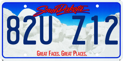 SD license plate 82UZ12