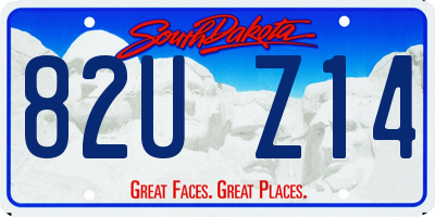 SD license plate 82UZ14