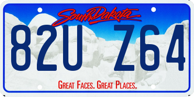 SD license plate 82UZ64