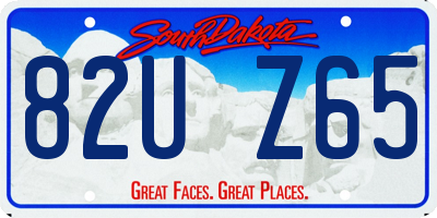 SD license plate 82UZ65