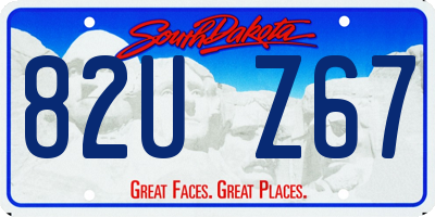 SD license plate 82UZ67