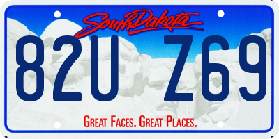 SD license plate 82UZ69