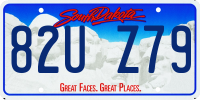 SD license plate 82UZ79