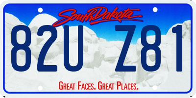 SD license plate 82UZ81