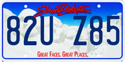 SD license plate 82UZ85