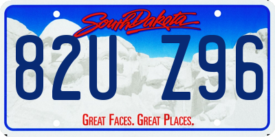SD license plate 82UZ96