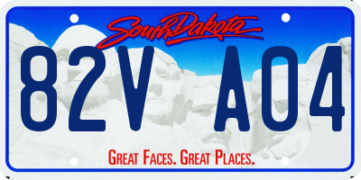 SD license plate 82VA04