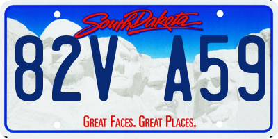 SD license plate 82VA59