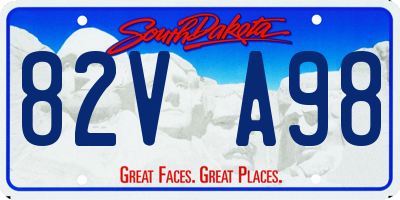 SD license plate 82VA98