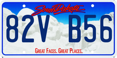 SD license plate 82VB56