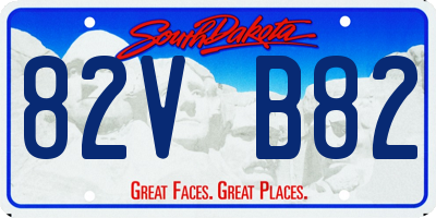 SD license plate 82VB82