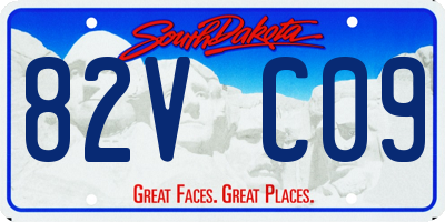 SD license plate 82VC09