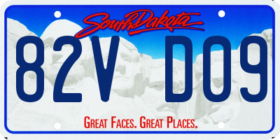 SD license plate 82VD09