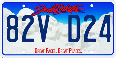 SD license plate 82VD24