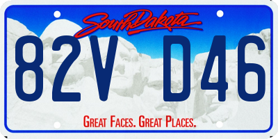 SD license plate 82VD46