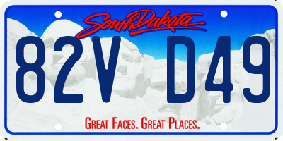 SD license plate 82VD49