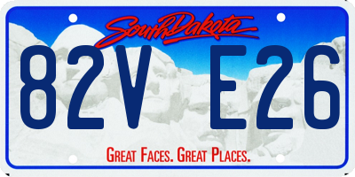 SD license plate 82VE26