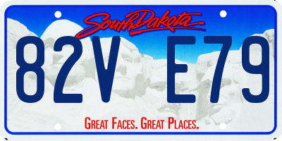 SD license plate 82VE79