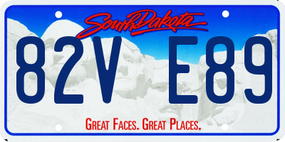 SD license plate 82VE89