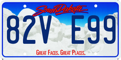 SD license plate 82VE99