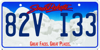SD license plate 82VI33