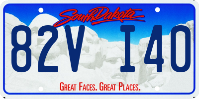 SD license plate 82VI40