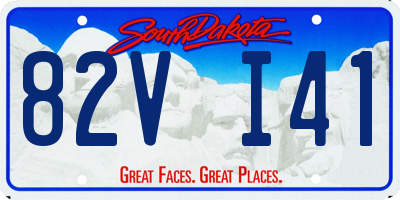 SD license plate 82VI41