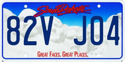 SD license plate 82VJ04