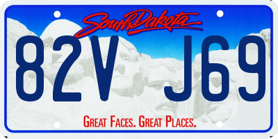 SD license plate 82VJ69